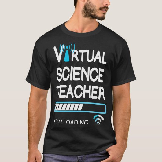 仮想先生の読み込み新学期サイエンス Tシャツ (正面)