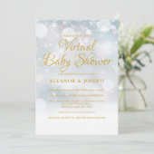 仮想冬の赤ちゃんシャワー散水 招待状 (スタンド正面)