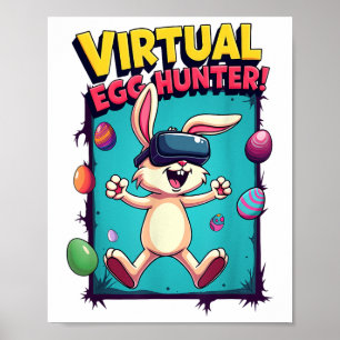 仮想卵ハンターおもしろい- Gamer Bunny Vr _イースター ポスター
