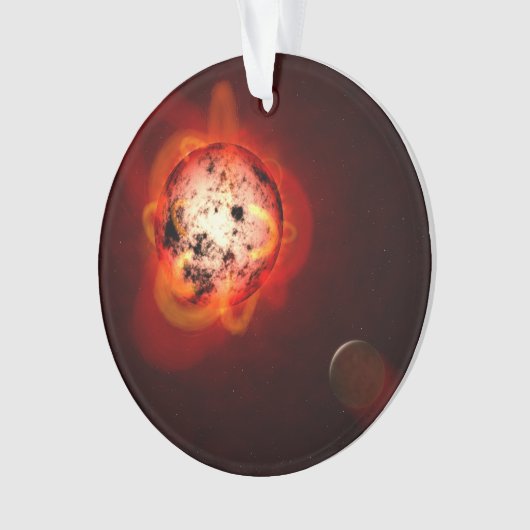 仮想外惑星によって周回した赤色矮星 オーナメント (正面)