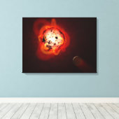 仮想外惑星によって周回した赤色矮星 キャンバスプリント (インサイチュ (ウッドフロア))