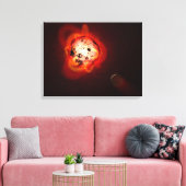 仮想外惑星によって周回した赤色矮星 キャンバスプリント (インサイチュ (リビング))