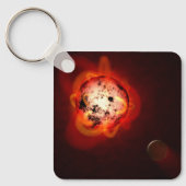 仮想外惑星によって周回した赤色矮星 キーホルダー (正面)