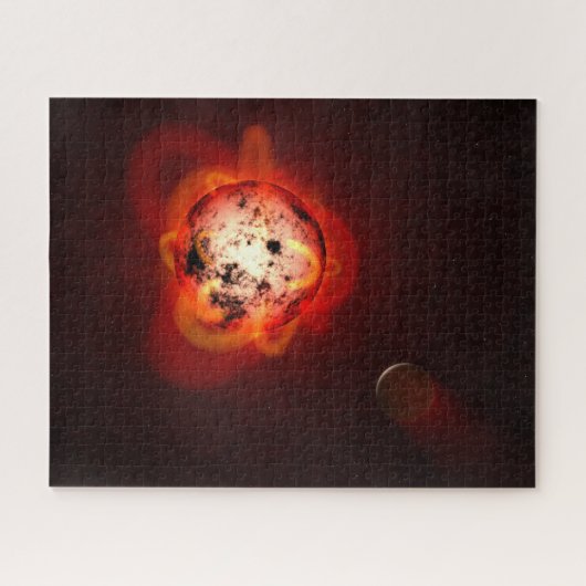 仮想外惑星によって周回した赤色矮星 ジグソーパズル (横)