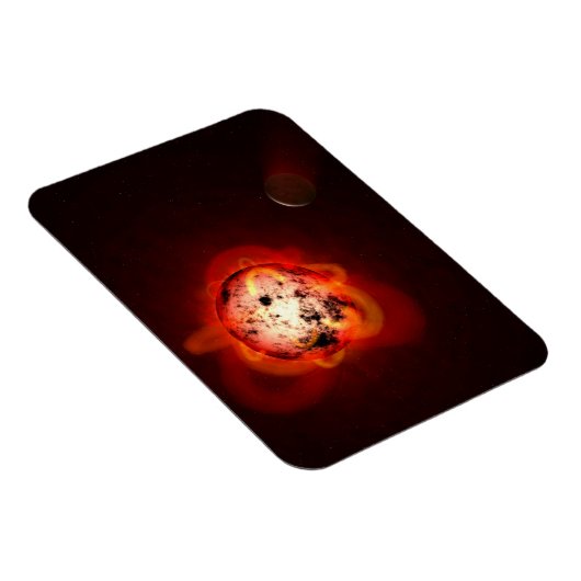 仮想外惑星によって周回した赤色矮星 マグネット (右側)