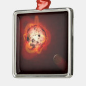 仮想外惑星によって周回した赤色矮星 メタルオーナメント (左)