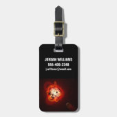 仮想外惑星によって周回した赤色矮星 ラゲッジタグ (正面縦)