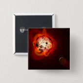 仮想外惑星によって周回した赤色矮星 缶バッジ (正面&裏面)