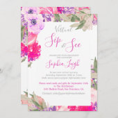 仮想子供部屋のSIPと, 「ベビーフローラバラピンク」 招待状 (正面/裏面)