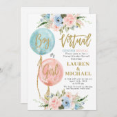 仮想性の明るさのベビーシャワー 招待状 (正面/裏面)