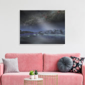 仮想惑星からの夜空2エイリアン キャンバスプリント (インサイチュ (リビング))