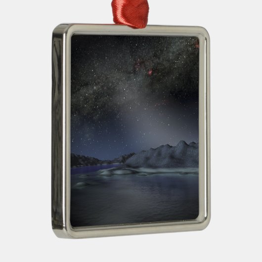 仮想惑星からの夜空2エイリアン メタルオーナメント (右)