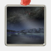 仮想惑星からの夜空2エイリアン メタルオーナメント (正面)