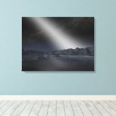 仮想惑星からの夜空 キャンバスプリント (インサイチュ (ウッドフロア))