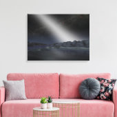 仮想惑星からの夜空 キャンバスプリント (インサイチュ (リビング))