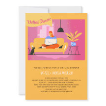 仮想招待状ベビーまたはブライダルシャワー、誕生日