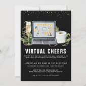 仮想新年イブパーティー |シャンパきらめくーニュ 招待状 (正面)