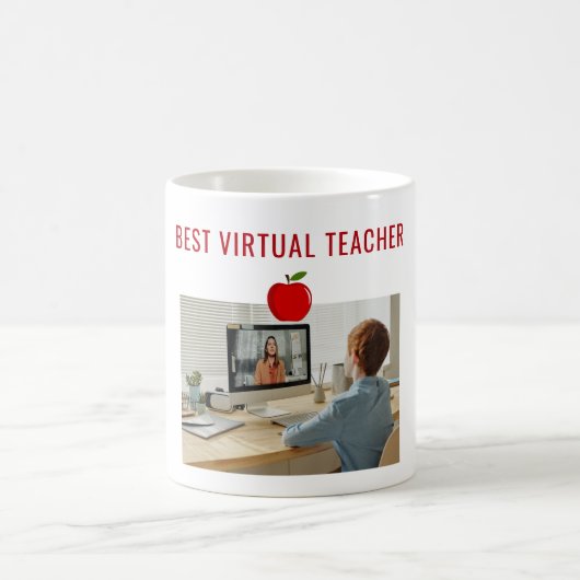 仮想最高の先生Ever名前をカスタムするフォトブック コーヒーマグカップ (中央)