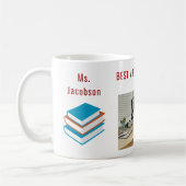 仮想最高の先生Ever名前をカスタムするフォトブック コーヒーマグカップ (左)