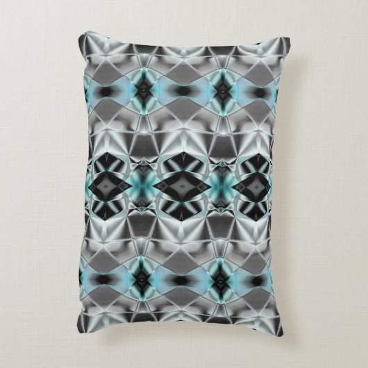 仮想淡い色のスタイルで澄んシルバーとブルーの連携 アクセントクッション (裏面(縦))