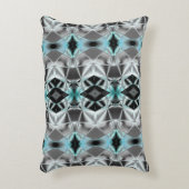 仮想淡い色のスタイルで澄んシルバーとブルーの連携 アクセントクッション (正面(垂直))