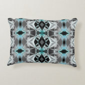 仮想淡い色のスタイルで澄んシルバーとブルーの連携 アクセントクッション (裏面)