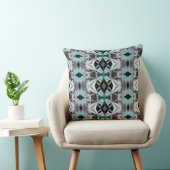 仮想淡い色のスタイルで澄んシルバーとブルーの連携 クッション (椅子)