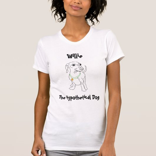 仮想犬タンクトップをウィリー Tシャツ (正面)