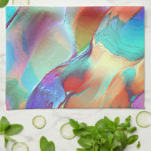 仮想玉石の虹の色 キッチンタオル (折り畳み)