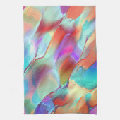 仮想玉石の虹の色 キッチンタオル (縦)