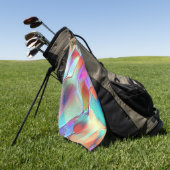 仮想玉石の虹の色 ゴルフタオル (グリーン)