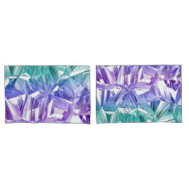 仮想現実は逆淡い色の逆で結晶の勾配： 枕カバー