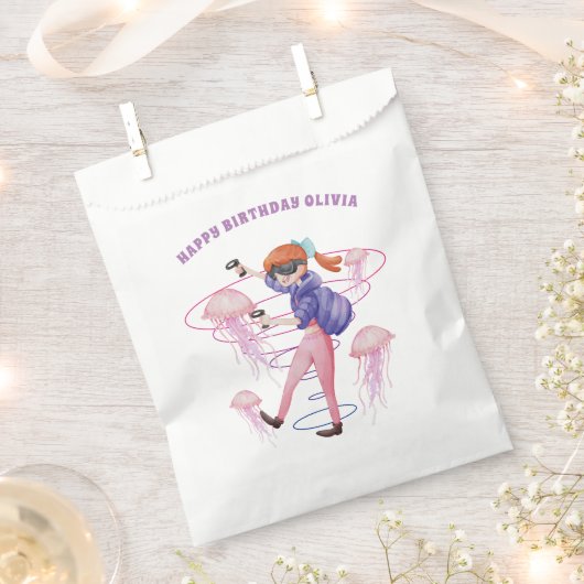 仮想現実 |ゲーム誕生日ありがとうございました フェイバーバッグ (クリップ留めされた状態)