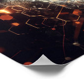 仮想球体と相互作用するデジタルライフフォーム ポスター (角)