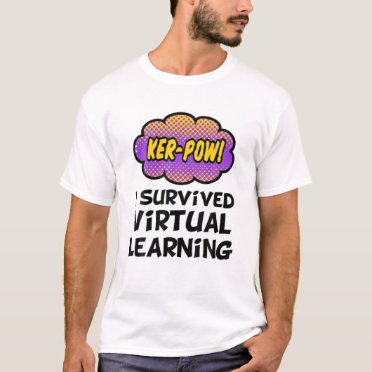仮想生き延びの教え年度末の先生 Tシャツ (正面)