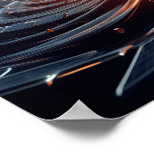 仮想白熱［赤熱］光を放つ宇宙の核 ポスター (角)