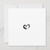 仮想白黒フローラ結婚式招待状カード カード (裏面)