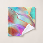 仮想真珠のロックタオルの虹の色 バスタオルセット (ウォッシュタオル)