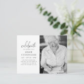 仮想祝の人生モダン写真 インビテーションポストカード (スタンド正面)