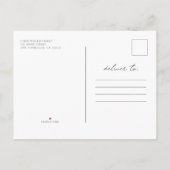 仮想祝彼の人モダン生のシンプル写真 インビテーションポストカード (裏面)