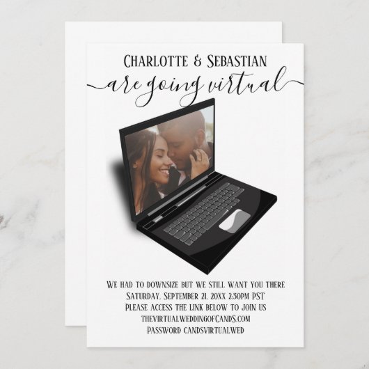 仮想結婚式の日付写真を保存 セーブザデート (正面/裏面)