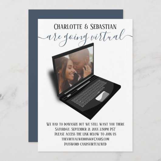 仮想結婚式の日付写真を保存 セーブザデート (正面/裏面)