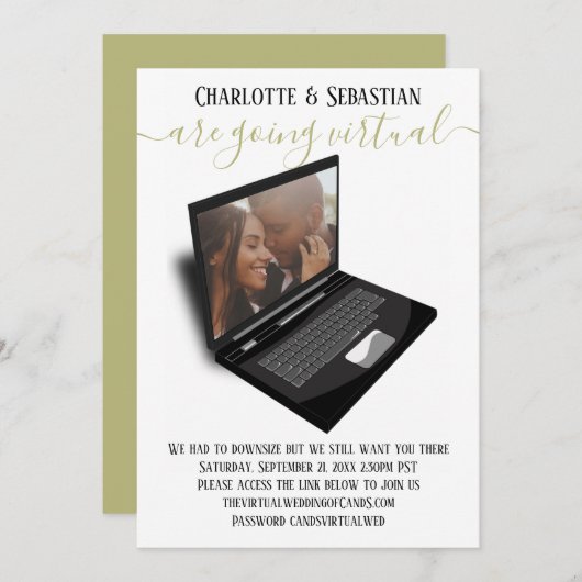 仮想結婚式の日付写真を保存 セーブザデート (正面/裏面)