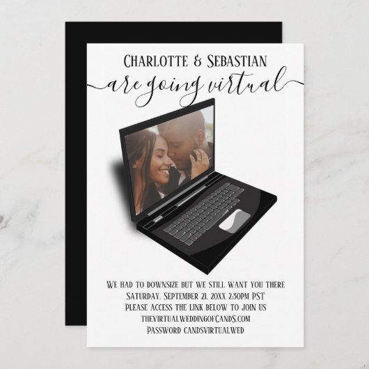 仮想結婚式の日付写真を保存 セーブザデート (正面/裏面)