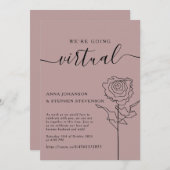 仮想結婚式招待状 招待状 (正面/裏面)