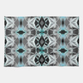 仮想線の青澄んいラポートにシルキー銀 キッチンタオル (横)