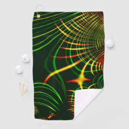 仮想葉緑色、黄色の「火色」カーブ ゴルフタオル