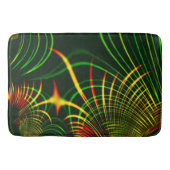 仮想葉緑色、黄色の「火色」カーブ バスマット (正面)