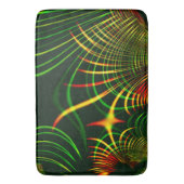 仮想葉緑色、黄色の「火色」カーブ バスマット (正面縦)