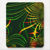 仮想葉緑色、黄色の「火色」カーブ マウスパッド (正面)